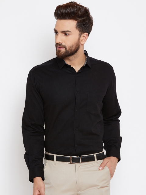

Canary London Men Black Smart Slim Fit Solid Formal Shirt
