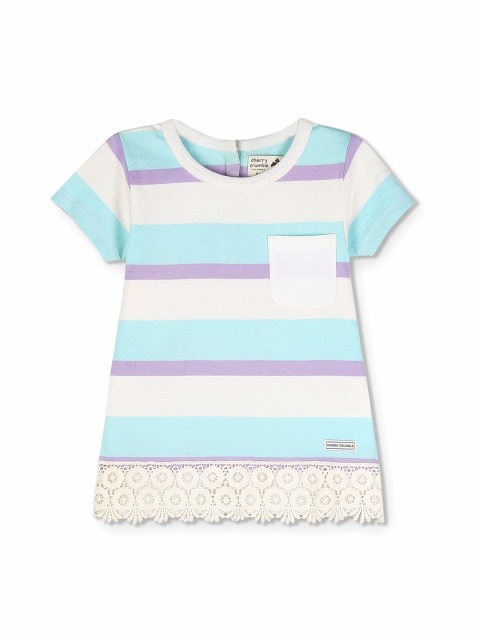 

Cherry Crumble Girls Multicoloured Striped A-Line Top, Multi