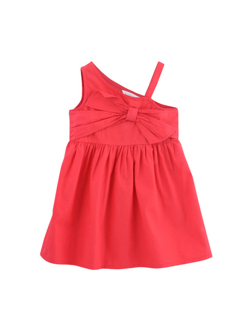 

Beebay Girls Red Solid Fit and Flare Dress