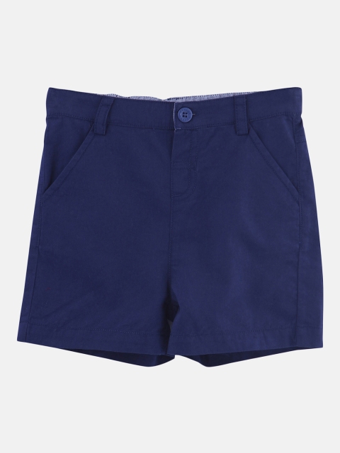 

Beebay Boys Navy Blue Solid Regular Fit Regular Shorts