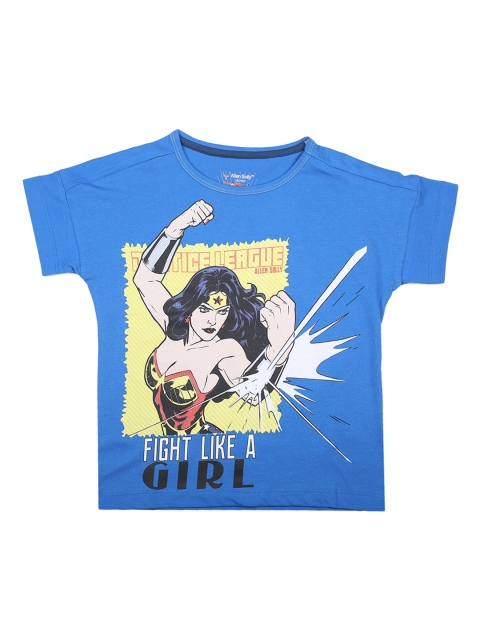 

Allen Solly Junior Girls Blue Wonder Woman Printed Round Neck T-shirt
