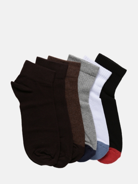 

Levis Mens Pack of 6 Solid Assorted Ankle-Length Socks, Multi