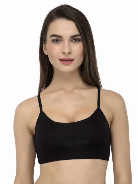 

Laceandme Black Solid Non-Wired Lightly Padded T-shirt Bra 4331