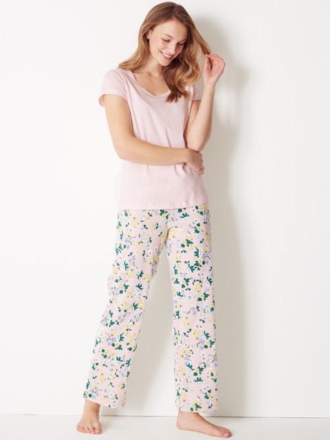 

Marks & Spencer Women Pink Solid Night suit T374345FPINK