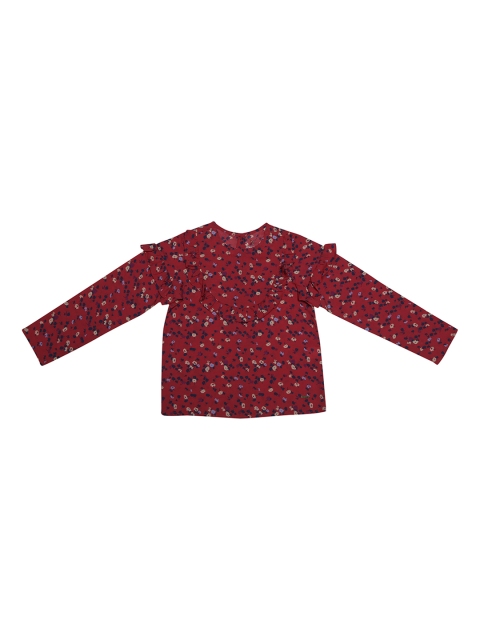 

Allen Solly Junior Girls Maroon Printed A-Line Top