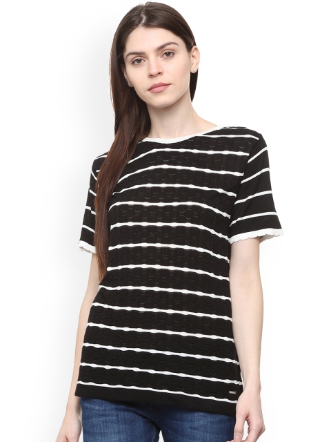 

Van Heusen Woman Black & White Striped Top
