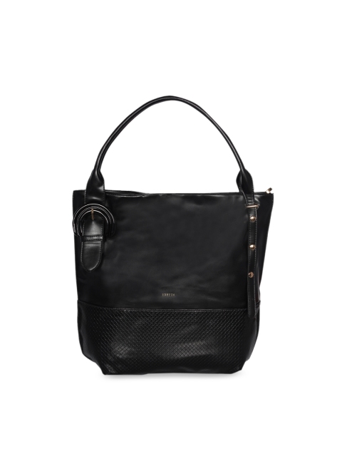 

ESBEDA Black Textured Handheld Bag