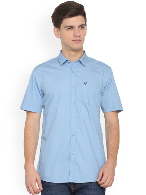 

Solly Jeans Co. Men Blue Regular Fit Solid Casual Shirt