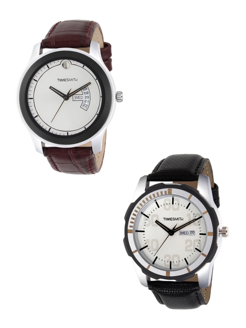 

TIMESMITH Men Set Of 2 Analogue Watches TSC-002-006x, White
