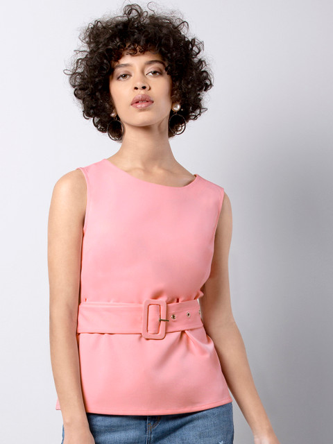 

FabAlley Women Pink Solid Top