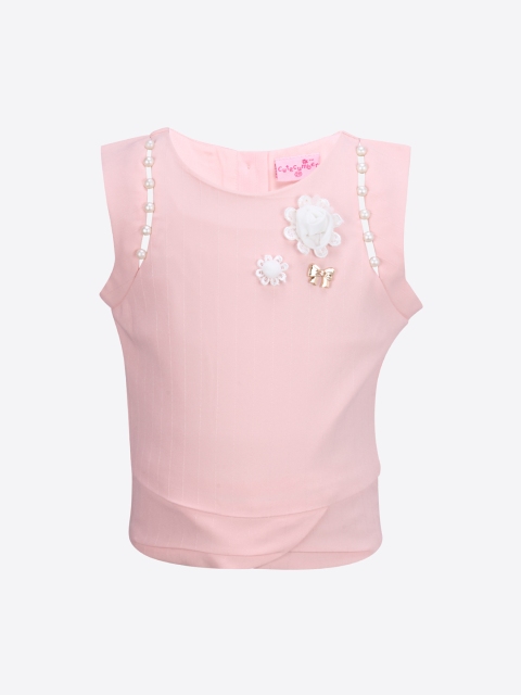 

CUTECUMBER Girls Pink Solid Top