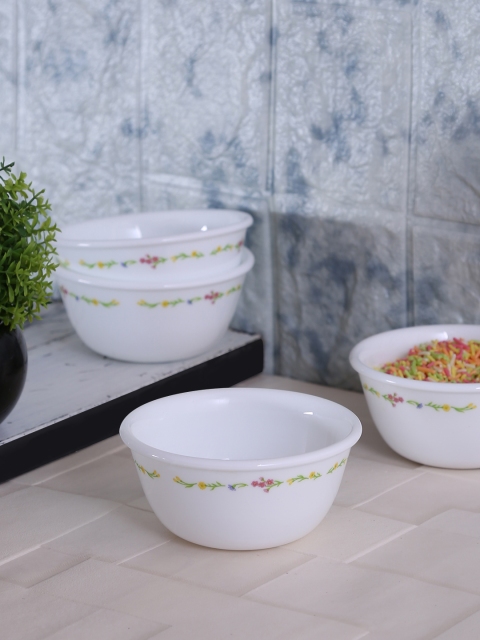 

Corelle Set Of 6 White Printed Bowls Set