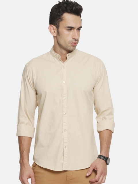 

IVOC Men Beige Smart Slim Fit Solid Casual Shirt