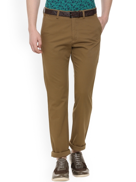 

Allen Solly Men Khaki Slim Fit Solid Regular Trousers