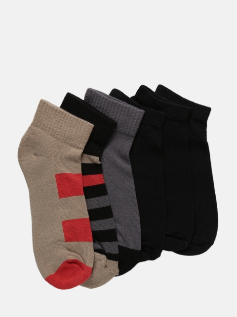 

Levis Mens Pack of 6 Solid Assorted Ankle-Length Socks, Multi