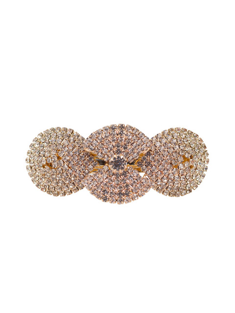 

Golden Peacock Gold-Toned Embellished French Barrette