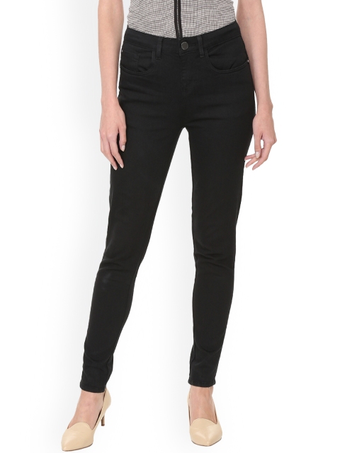 

Van Heusen Women Black Skinny Fit Mid-Rise Clean Look Jeans