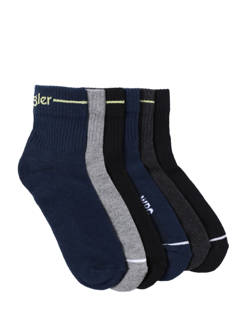 

Wrangler Men's Pack of 6 Solid Assorted Ankle-Length Socks