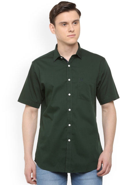 

Allen Solly Men Green Regular Fit Solid Casual Shirt