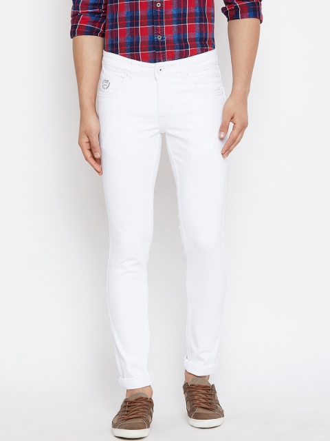 

Canary London Men White Skinny Fit Low-Rise Clean Look Stretchable Jeans