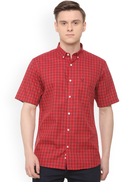 

Allen Solly Men Red Slim Fit Checked Casual Shirt