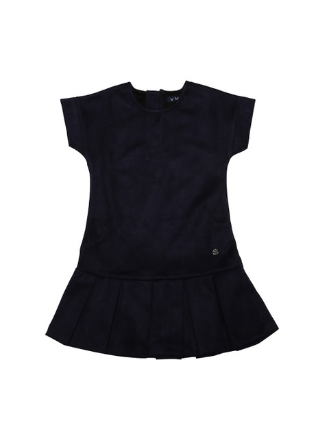 

Allen Solly Junior Girls Blue Solid Drop-Waist Dress