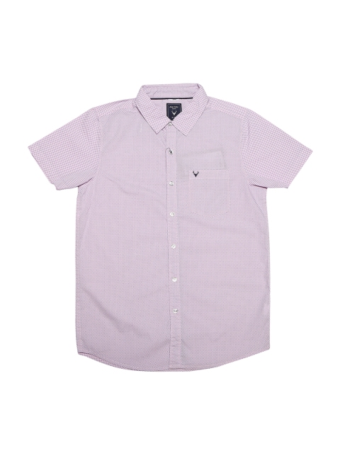 

Allen Solly Junior Boys Pink Regular Fit Checked Casual Shirt