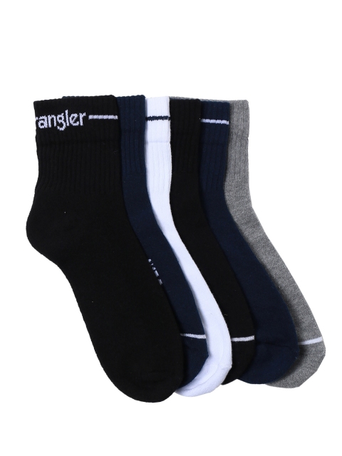 

Wrangler Men Pack of 6 Solid Ankle-Length Socks, Multi