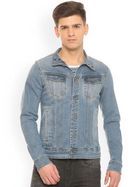 

Allen Solly Sport Men Blue Solid Denim Jacket