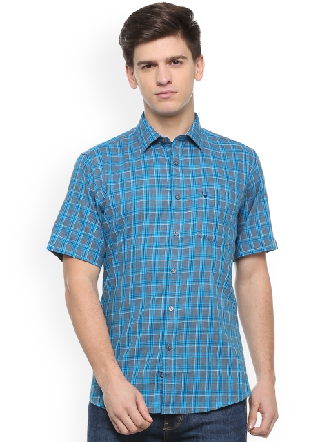 

Allen Solly Men Blue Slim Fit Checked Casual Shirt