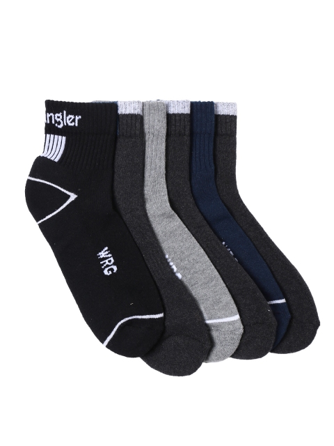 

Wrangler Men's Pack of 6 Solid Assorted Ankle-Length Socks