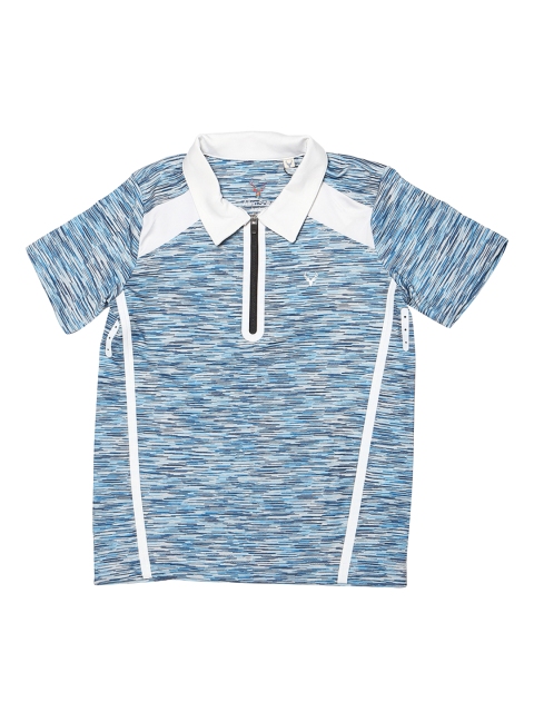 

Allen Solly Junior Boys Blue Printed Polo Collar T-shirt