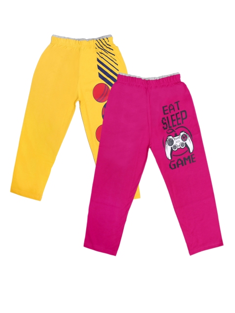 

SWEET ANGEL Kids Pack of 2 Straight Fit Trackpant, Pink