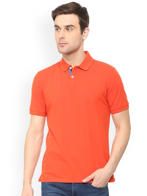 

Allen Solly Men Orange Solid Polo Collar T-shirt