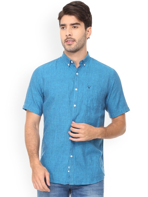 

Allen Solly Men Blue Slim Fit Solid Casual Shirt
