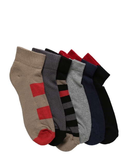 

Levis Mens Pack of 6 Solid Assorted Ankle-Length Socks, Multi