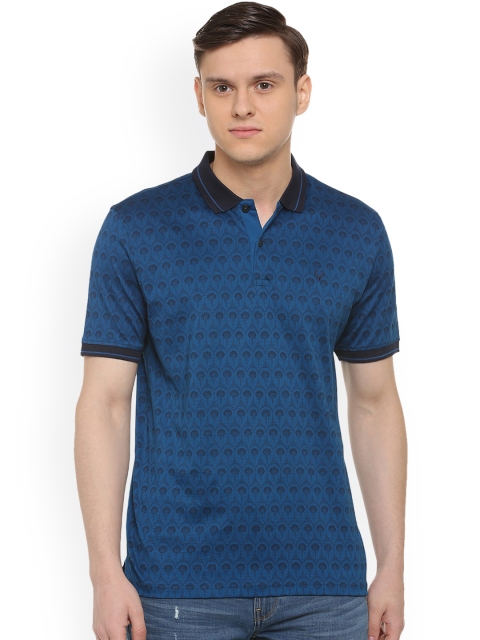 

Allen Solly Men Blue Printed Polo Collar T-shirt