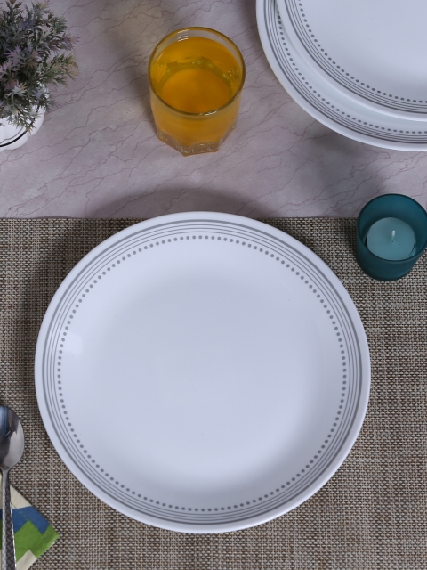 

Corelle Set Of 6 White Printed Dinner Plate Set