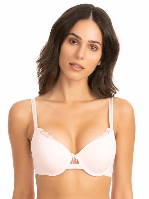 

Zivame Pink Solid Underwired Heavily Padded Push-Up Bra ZI1569FASHAPINK