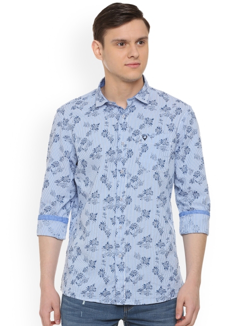 

Solly Jeans Co. Men Blue Regular Fit Printed Casual Shirt