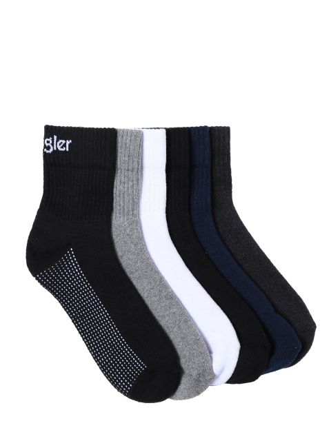 

Wrangler Men's Pack of 6 Solid Assorted Ankle-Length Socks