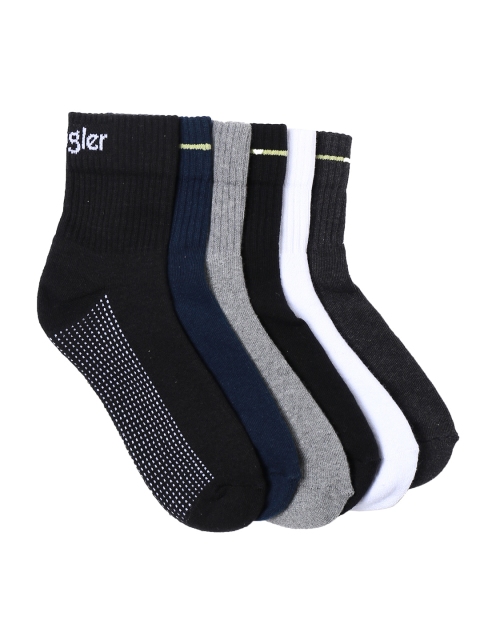 

Wrangler Men's Pack of 6 Solid Assorted Ankle-Length Socks