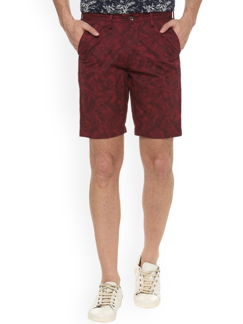 

Allen Solly Men Red Printed Slim Fit Regular Shorts