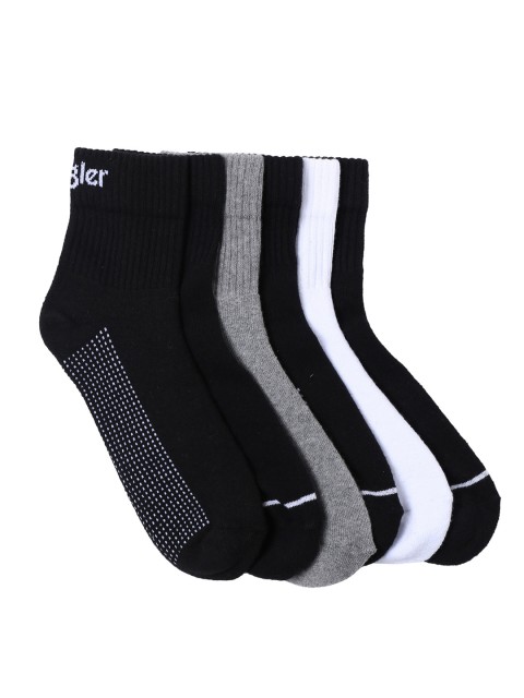 

Wrangler Men's Pack of 6 Solid Assorted Ankle-Length Socks