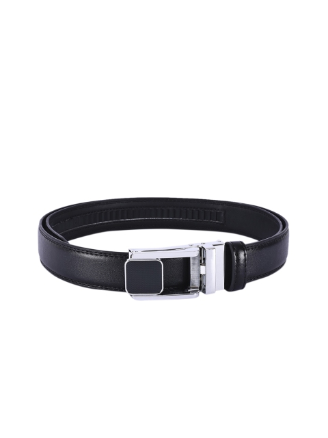 

BuckleUp Men Black Solid Belt