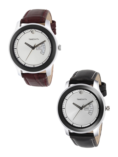 

TIMESMITH Men Set Of 2 Analogue Watches TSC-002-012x, White