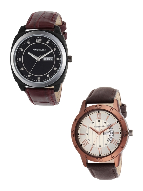 

TIMESMITH Men Set of 2 Analogue Watches TSC-001-007x, Black