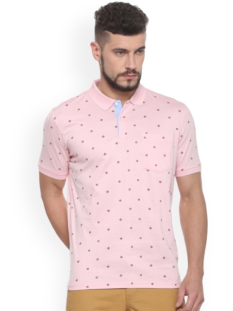 

Allen Solly Men Pink Printed Polo Collar T-shirt