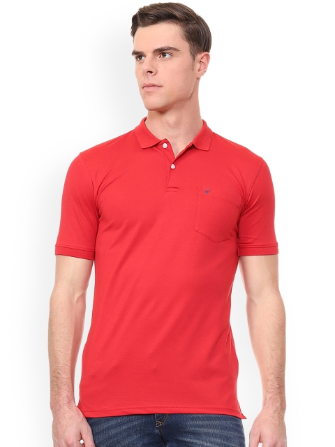 

Allen Solly Men Red Solid Polo Collar T-shirt