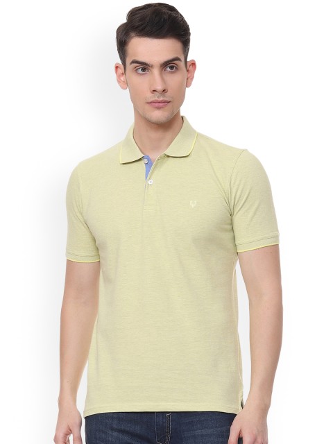

Allen Solly Men Lime Green Solid Polo Collar T-shirt